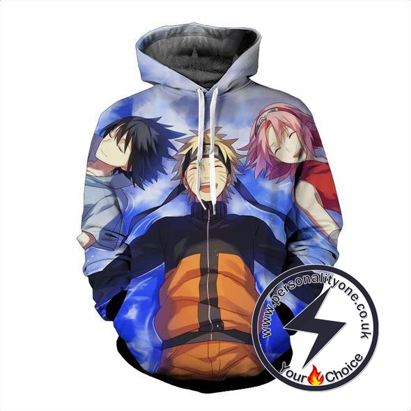 Naruto - Naruto Saske Sakura 3D - Naruto Hoodies